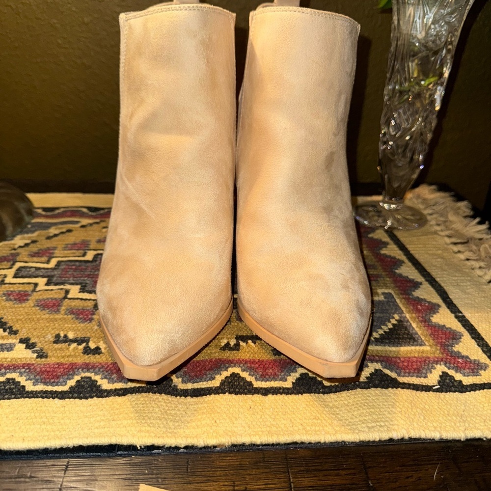 Tan Suede Ankle Boots - Picture 6 of 6